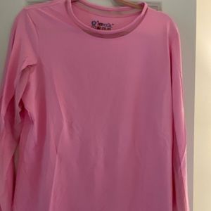 Ibkul bubble gum pink long sleeve sun shirt with sheer venting Size XL